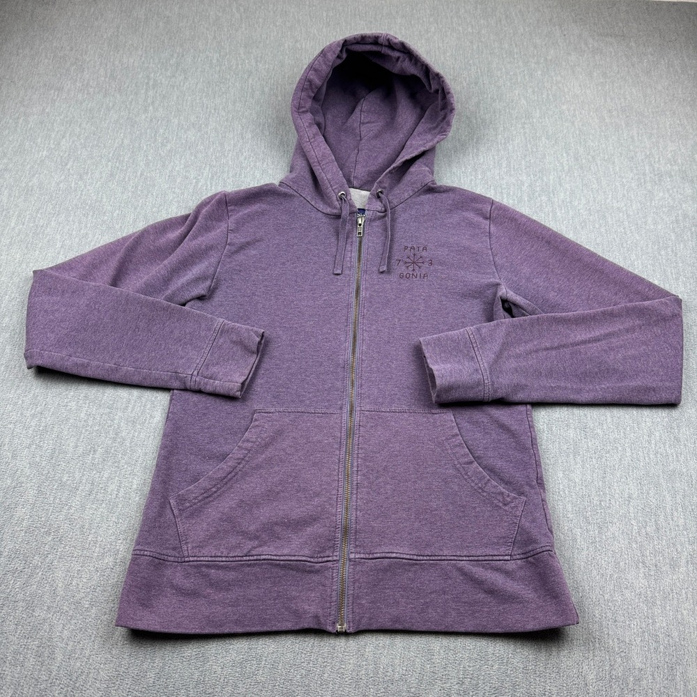 Patagonia Jacket Womens Medium Purple Snow Belt Midweight Full Zip Hoodie 39430